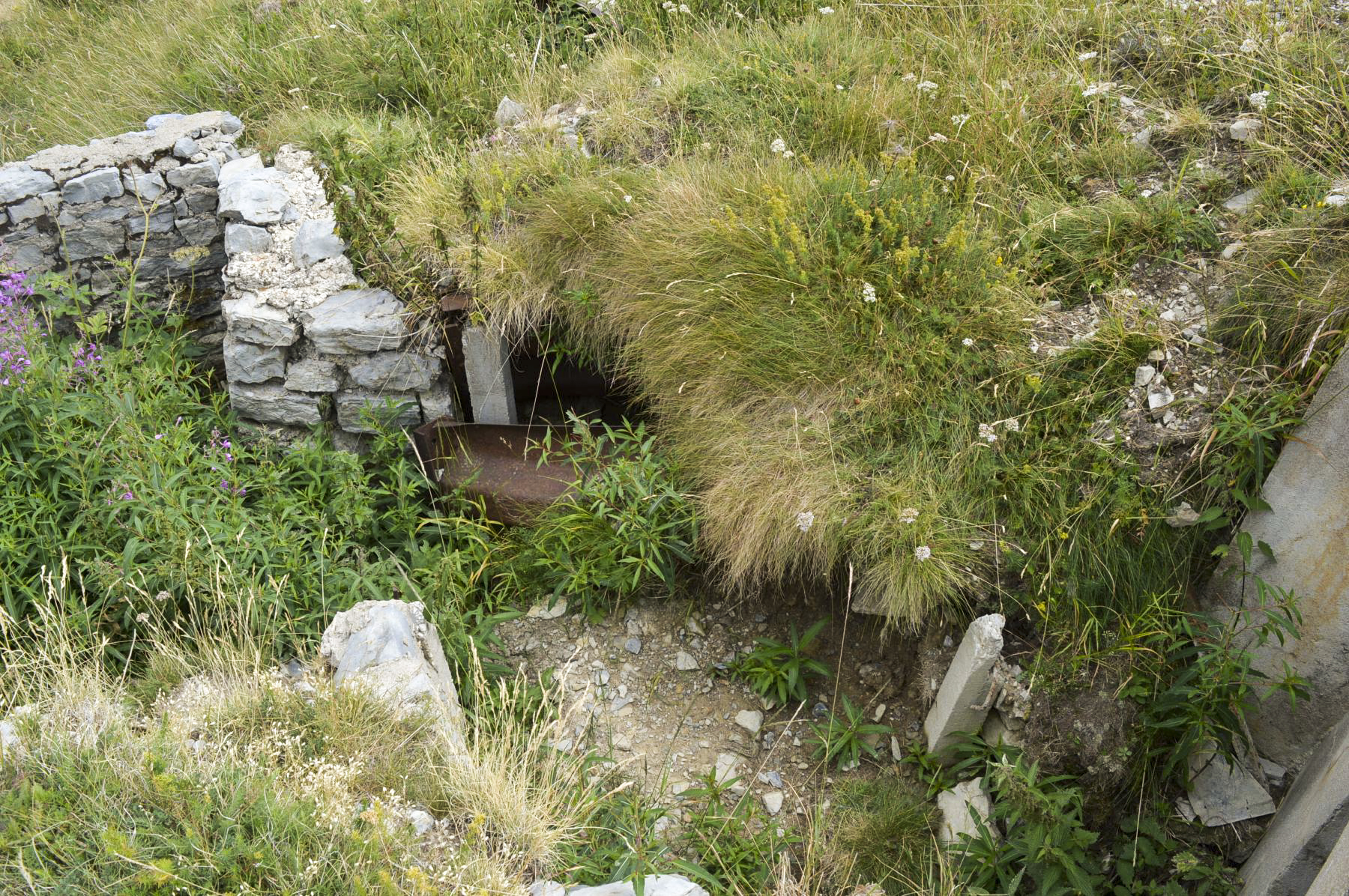 Ligne Maginot - COL DE RAUS - (Abri) - Cuve C2 (gauche) , tranchée couverte T2, abri A1 (droite) - PRASIL Michal