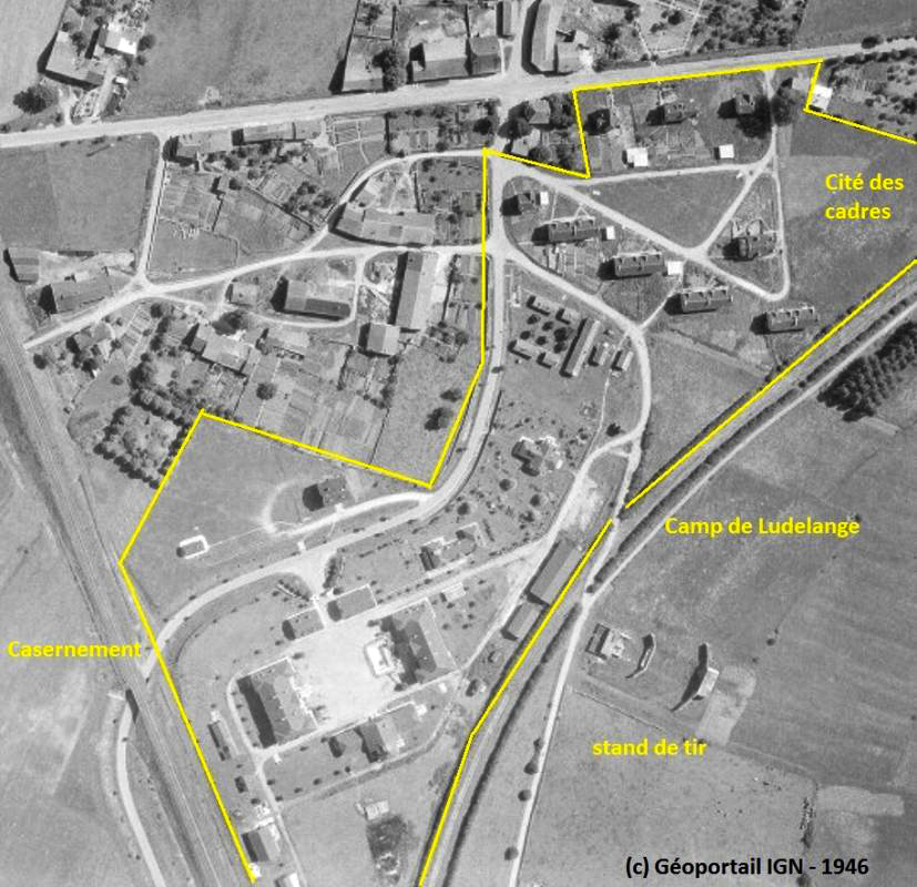 Ligne Maginot - LUDELANGE - (Camp de sureté) -  - IGN - Géoportail 1946