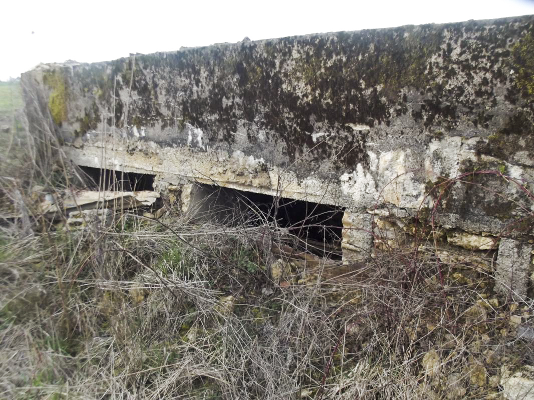 Ligne Maginot - MM272 - LE RATENTOUT OUEST - (Casemate d'artillerie) - La façade arrière, les ouvertures sont d'origine.
On remarque la partie obstruée à droite. - David HARMAND