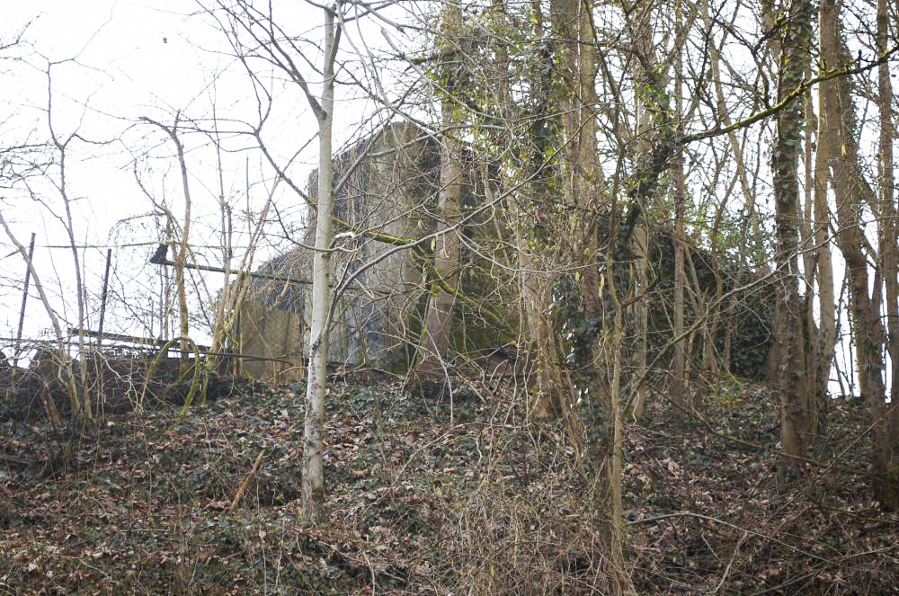 Ligne Maginot - DB334 - GRANDS COTES NORD - (Blockhaus pour arme infanterie) - En sortant de Longuyon vers Marville et Montmédy, par la rue Louis Quinquet une masse sombre attire les yeux sur la gauche... Un blockhaus est effectivement construit là. Malheureusement lui est également entouré de déchets et autres ordures.
Une vue depuis la rue - Christian RICHON/devoitine520