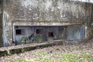 Ligne Maginot - BASSE PARTHE EST - C46 - (Casemate d'infanterie - Simple) - Le cadre support du camouflage des créneaux est encore présent