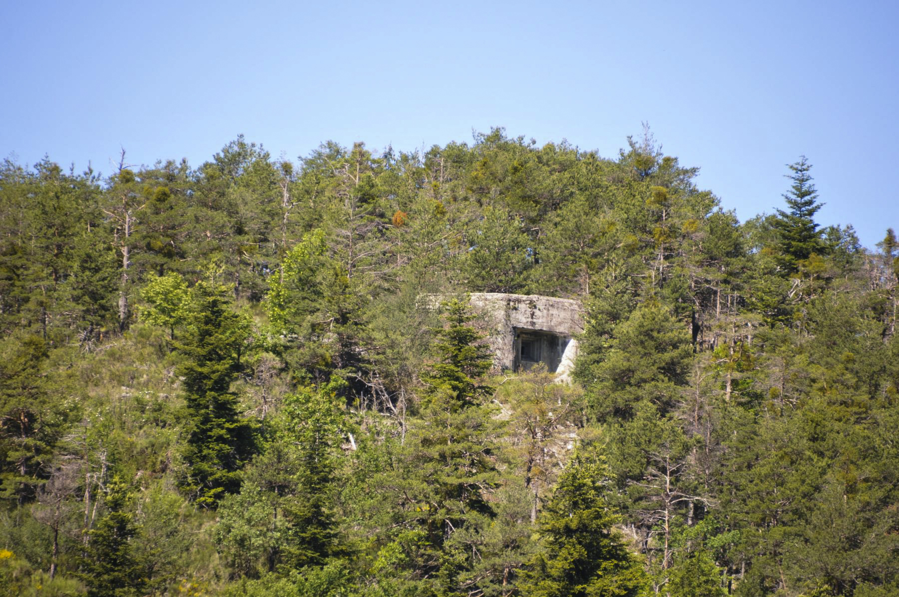Ligne Maginot - O38 - PETITE TETIERE - (Casemate d'infanterie) - Vue depuis le village de la Bolline Valdeblore. - Jean FERAUD