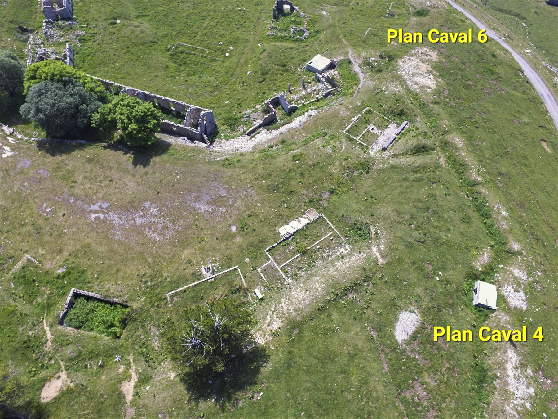 Ligne Maginot - PLAN CAVAL 6 - (Blockhaus pour arme infanterie) - Emplacement du bloc disparu - ELLENA Daniel - CUNY Philippe