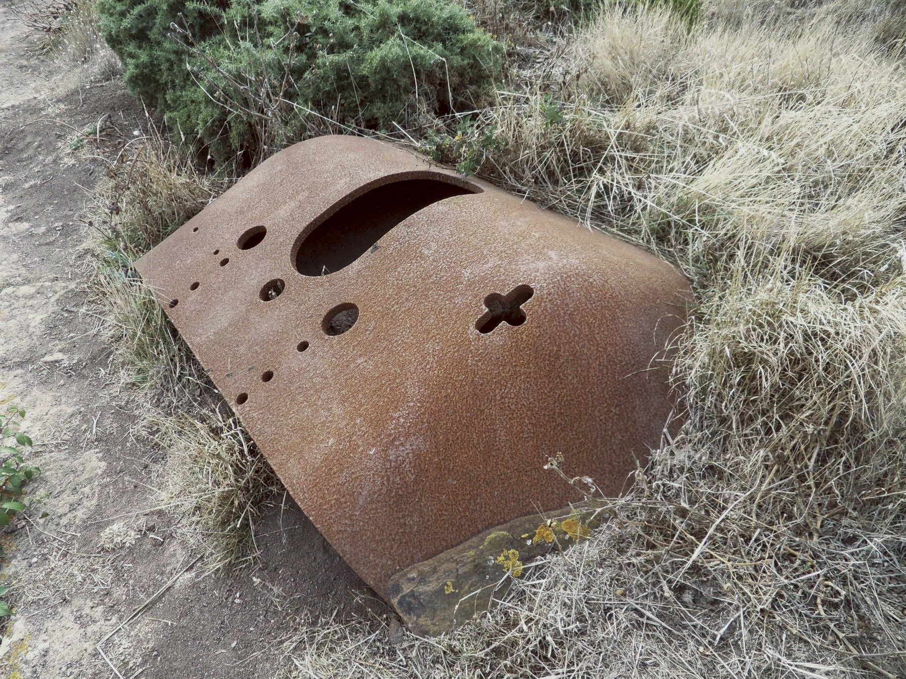 Ligne Maginot - Canon de 95mm Mle 1888 sur affut G de Côte - Le bouclier type 'Côte' - Houat