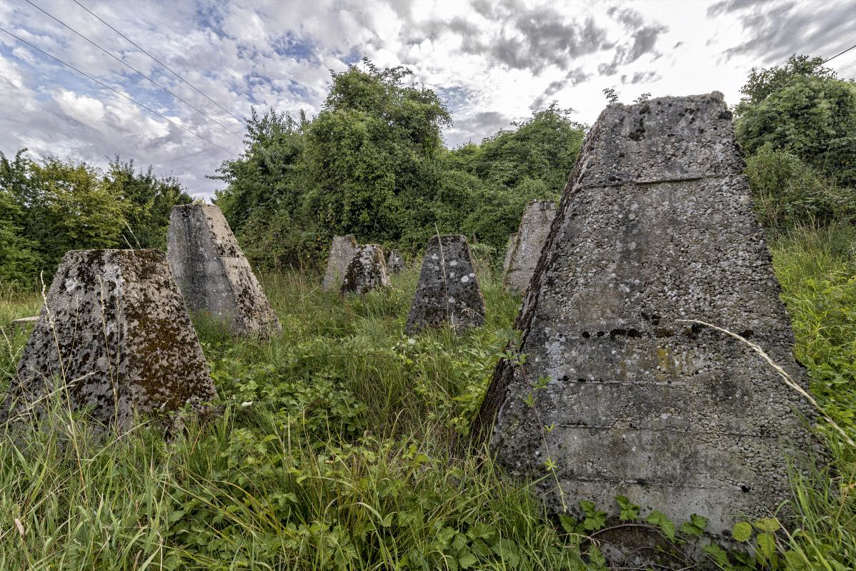 Ligne Maginot - BIDESFELD - (Obstacle antichar) -  Les obstacles antichars de nos jours, malheureusement ils disparaissent avec la végétation. - Patrimoine en Images