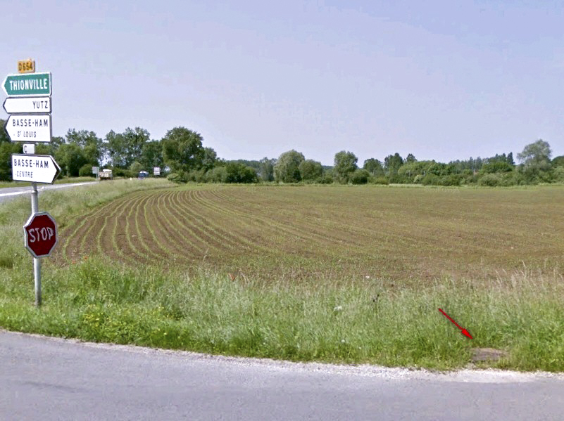 Ligne Maginot - BC25 - BASSE HAM - (Chambre de coupure) -   - Google Streetview 2017