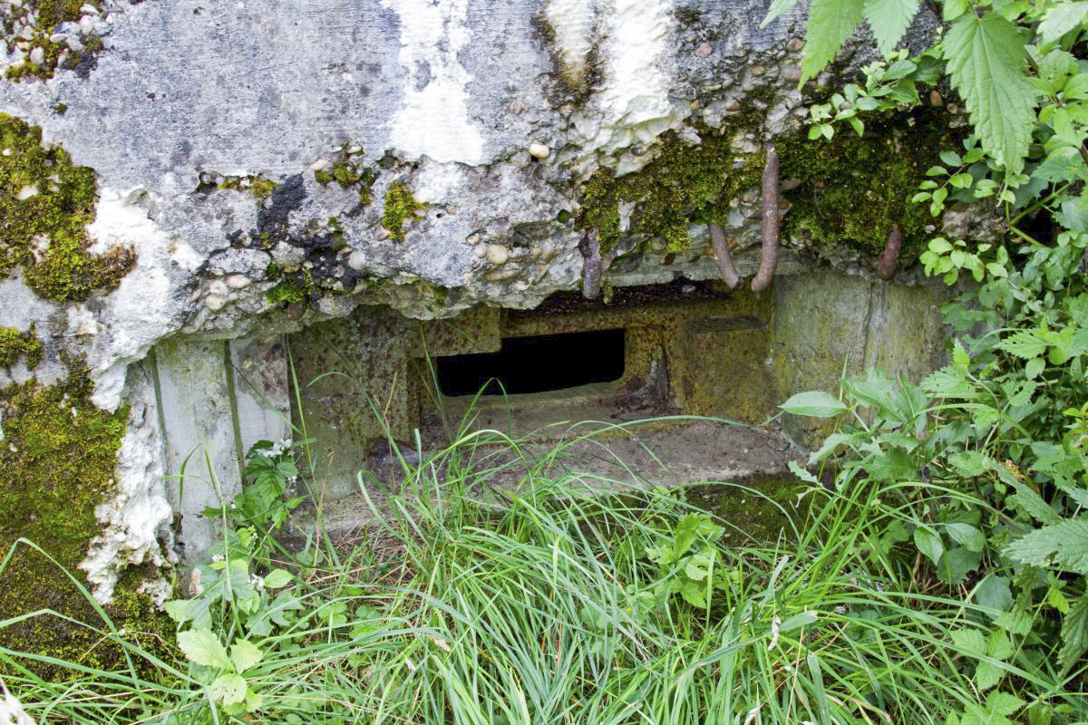 Ligne Maginot - CB156 - HOHDORN - (Blockhaus pour canon) - Vue rapprochée du créneau mitrailleuse - Michel Teiten