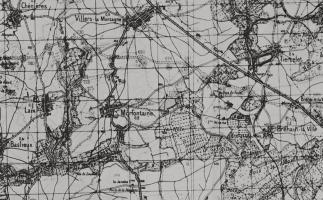 Ligne Maginot - Cartes allemandes de la ligne Maginot - Extrait de la carte 3311 - Audun-le-Roman,
environs de Morfontaine
