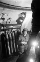 Ligne Maginot - GUENTRANGE (FESTE DE) - (Ouvrage d'artillerie) - Les troupes américaines utilisent l'ouvrage 
Tourelle de 105 mm de l'une des batteries
