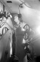 Ligne Maginot - GUENTRANGE (FESTE DE) - (Ouvrage d'artillerie) - Les troupes américaines utilisent l'ouvrage
Poste de pointage de l'une des pièces de 105 mm sous tourelle de l'ouvrage