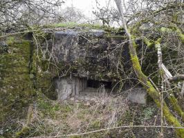 Ligne Maginot - BB1 - (Blockhaus pour canon) - La façade de flanquement vers l'Est.