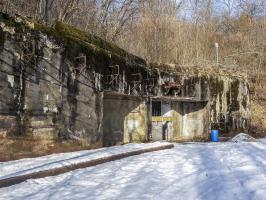 Ligne Maginot - SCHIESSECK - (Ouvrage d'artillerie) - L'entrée des munitions lors de la construction du mur en 2019