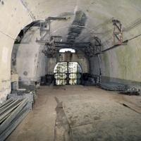 Ligne Maginot - MONT AGEL - (Ouvrage d'artillerie) - Bloc 3
Le hall d'entrée du téléphérique dans le bloc 3, vu vers l'entrée, à gauche, niche du mécanisme.