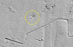 Ligne Maginot - BT86 - (Cuve pour arme d'infanterie) - Le bloc pour TDPM est parfaitement identifiable sur la vue LiDAR