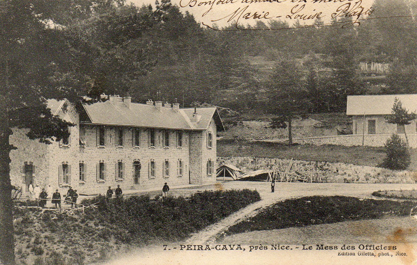 Ligne Maginot - PEIRA CAVA - CASERNE CRENANT - (Cité Cadres) - Le Mess des officiers
Carte postale non datée - Giletta Nice