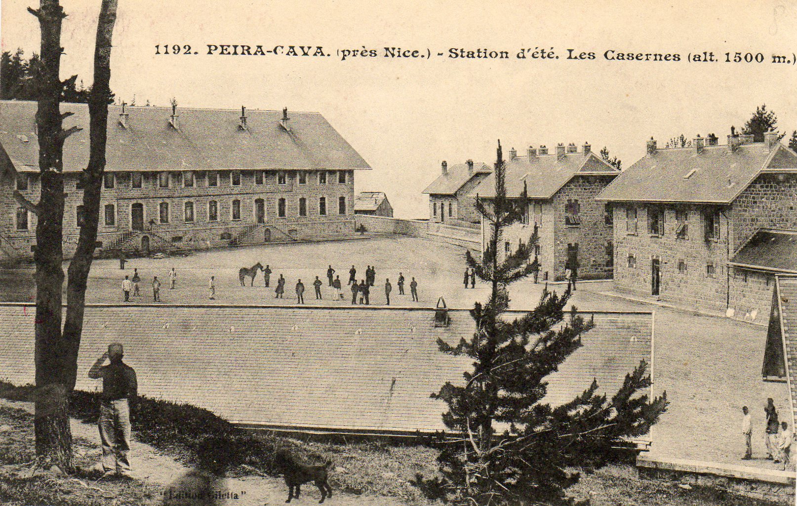 Ligne Maginot - PEIRA CAVA - CASERNE CRENANT - (Cité Cadres) - Carte postale non datée, après 1935 - Giletta Nice