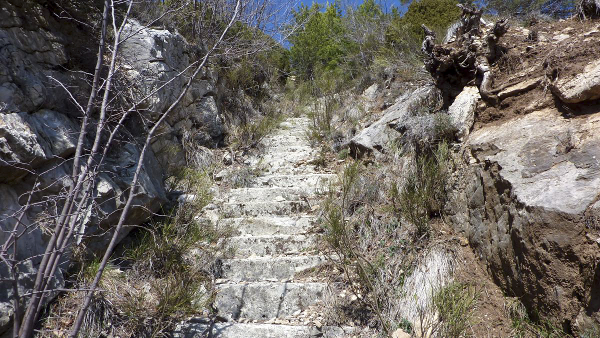 Ligne Maginot - BAISSE DE SCUVION - (Ouvrage d'infanterie) - Escalier menant vers le piton - ELLENA-CUNY