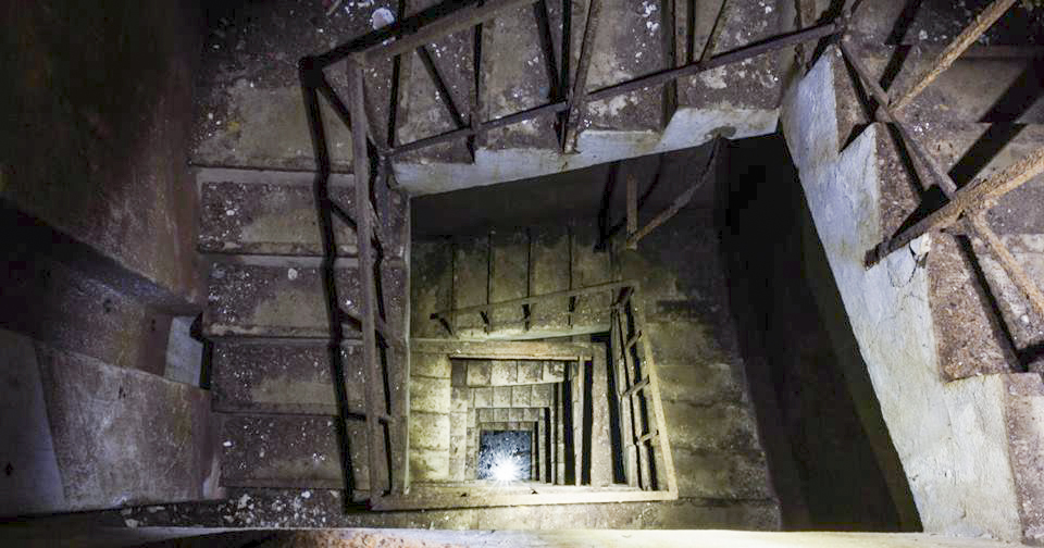 Ligne Maginot - BERENBACH - A26 - (Ouvrage d'infanterie) - Cage d'escalier de l'un des blocs, non relié par galerie  - YAMI1900