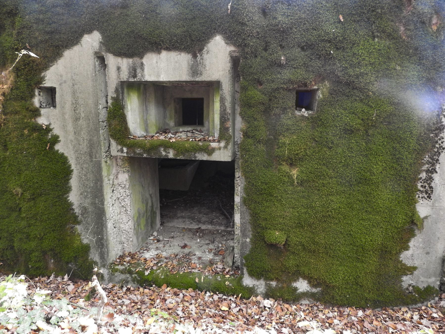 Ligne Maginot - KAISERWALD - (Blockhaus pour canon) - L'entrée pour le canon avec au-dessus une réservation pour un système de ventilation. - STENGER Mathieu