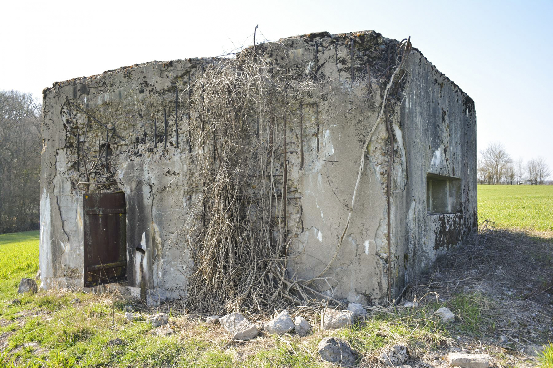 Ligne Maginot - VEILLERBERG - (Blockhaus pour canon) - L'accès pour les hommes du coté droit du blockhaus, la porte est toujours en place - Pascal Lambert