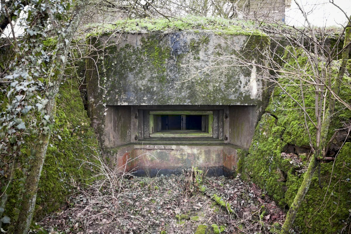 Ligne Maginot - BB2 - (Blockhaus pour canon) - Vue frontale du créneau AC - Fré Do
