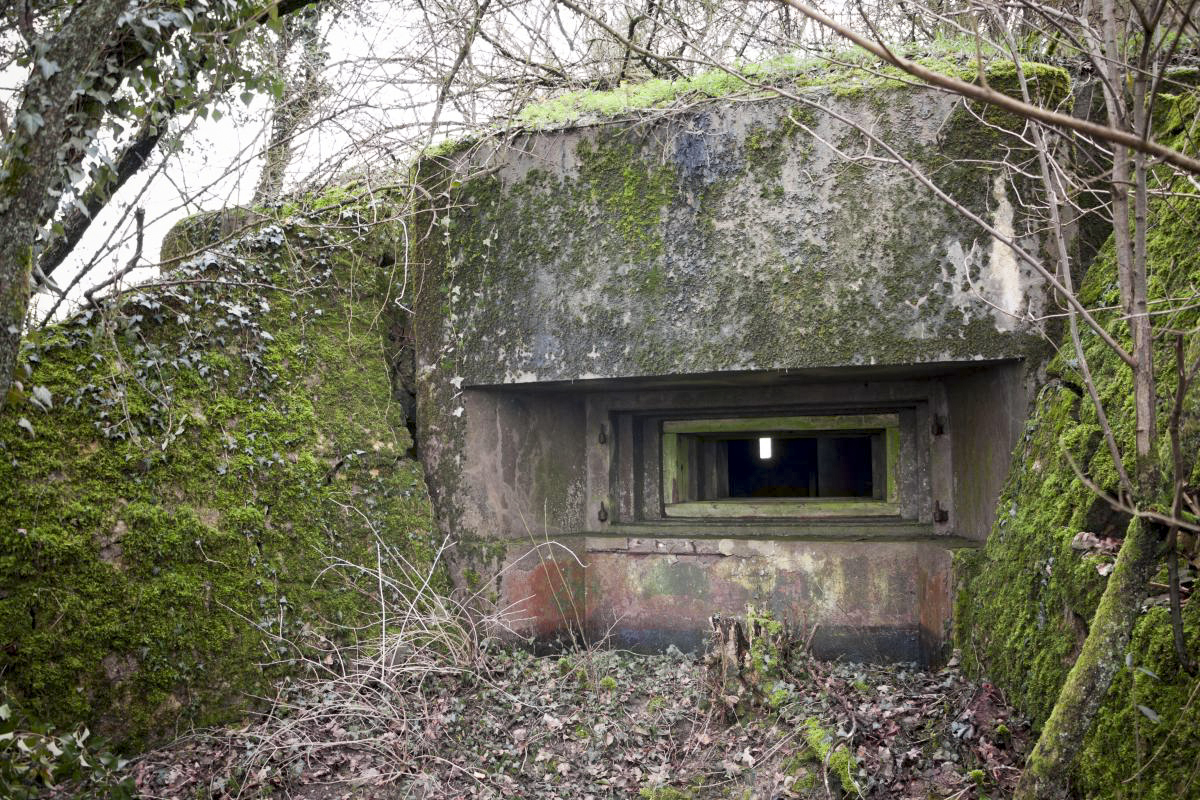 Ligne Maginot - BB2 - (Blockhaus pour canon) - Vue frontale du créneau AC - Fré Do