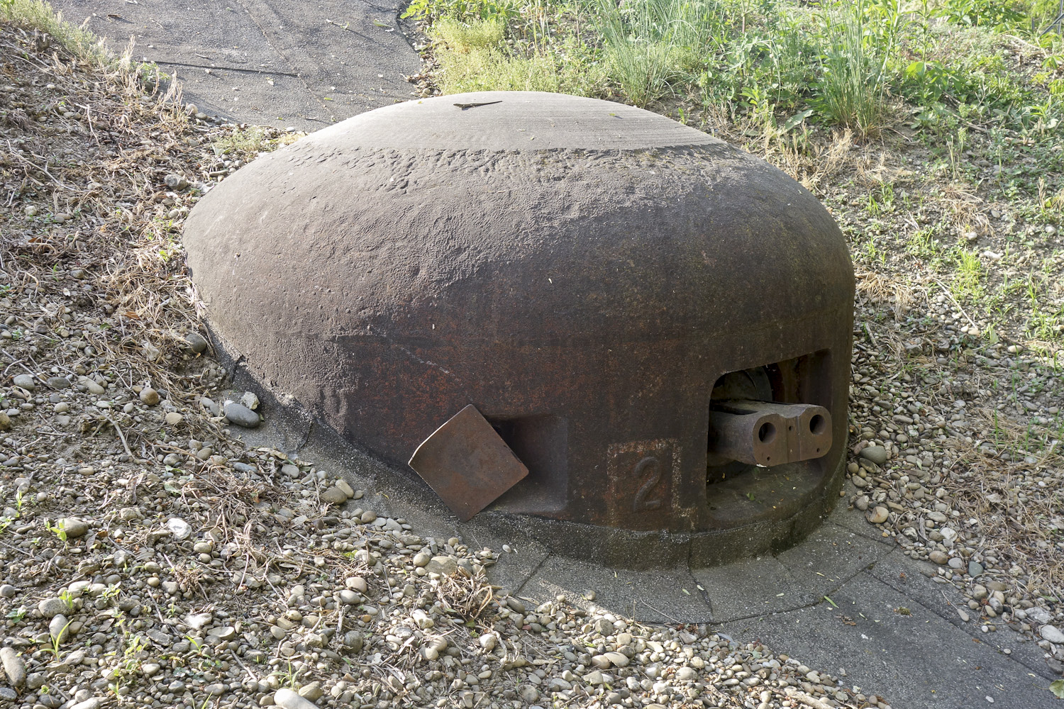 Ligne Maginot - 35/3 - MARCKOLSHEIM SUD - (Casemate d'infanterie - Double) - Gros plan de la cloche JM - Michel Teiten
