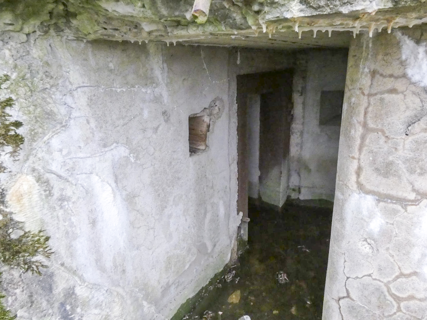 Ligne Maginot - ELSENBERG 1 - (Casemate d'infanterie - Simple) - L'entrée du blockhaus actuellement inondée. - STENGER Mathieu