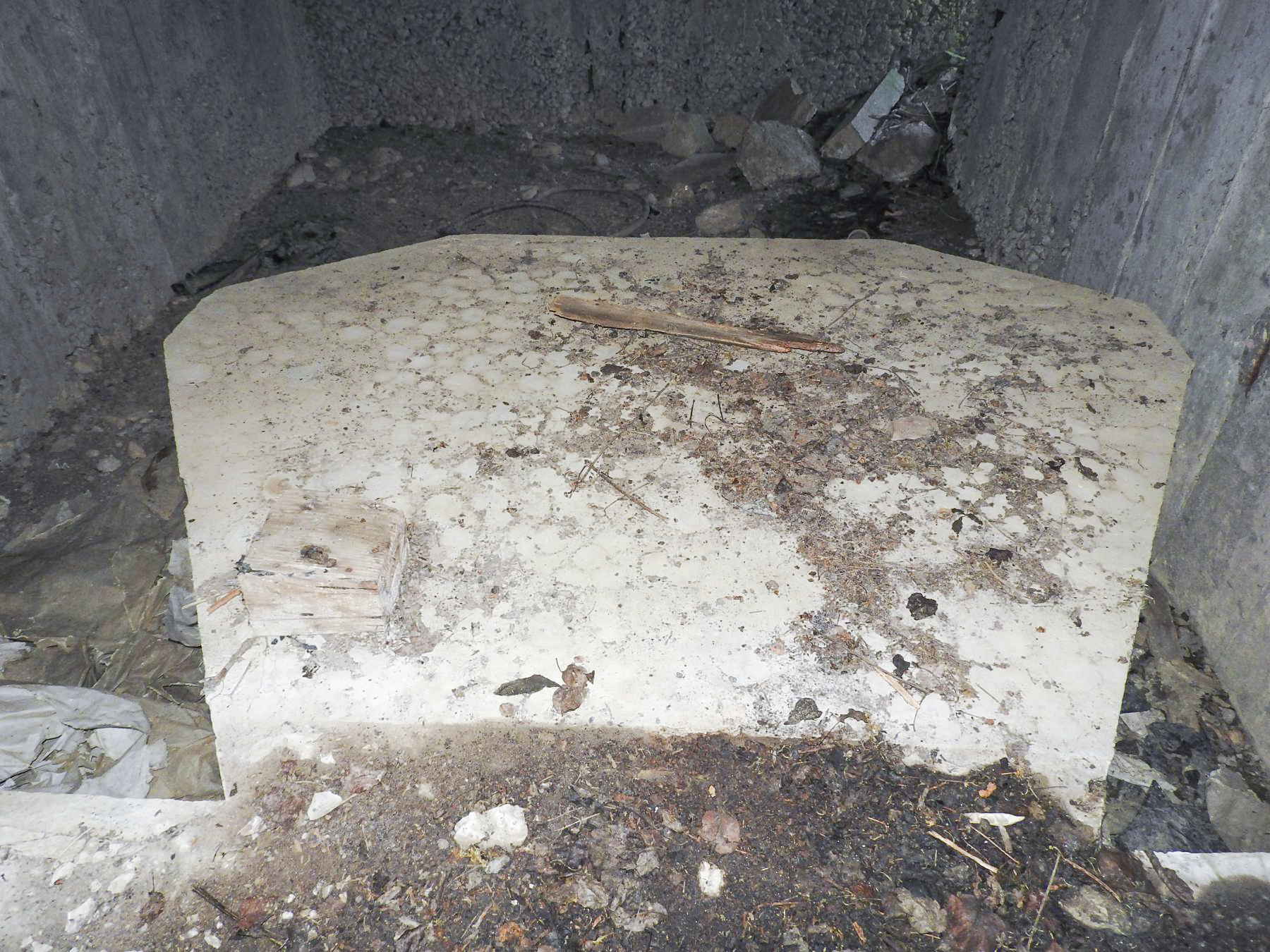 Ligne Maginot - KLEIBORN SUD - (Blockhaus pour arme infanterie) - La table de tir pour mitrailleuse. - STENGER Mathieu