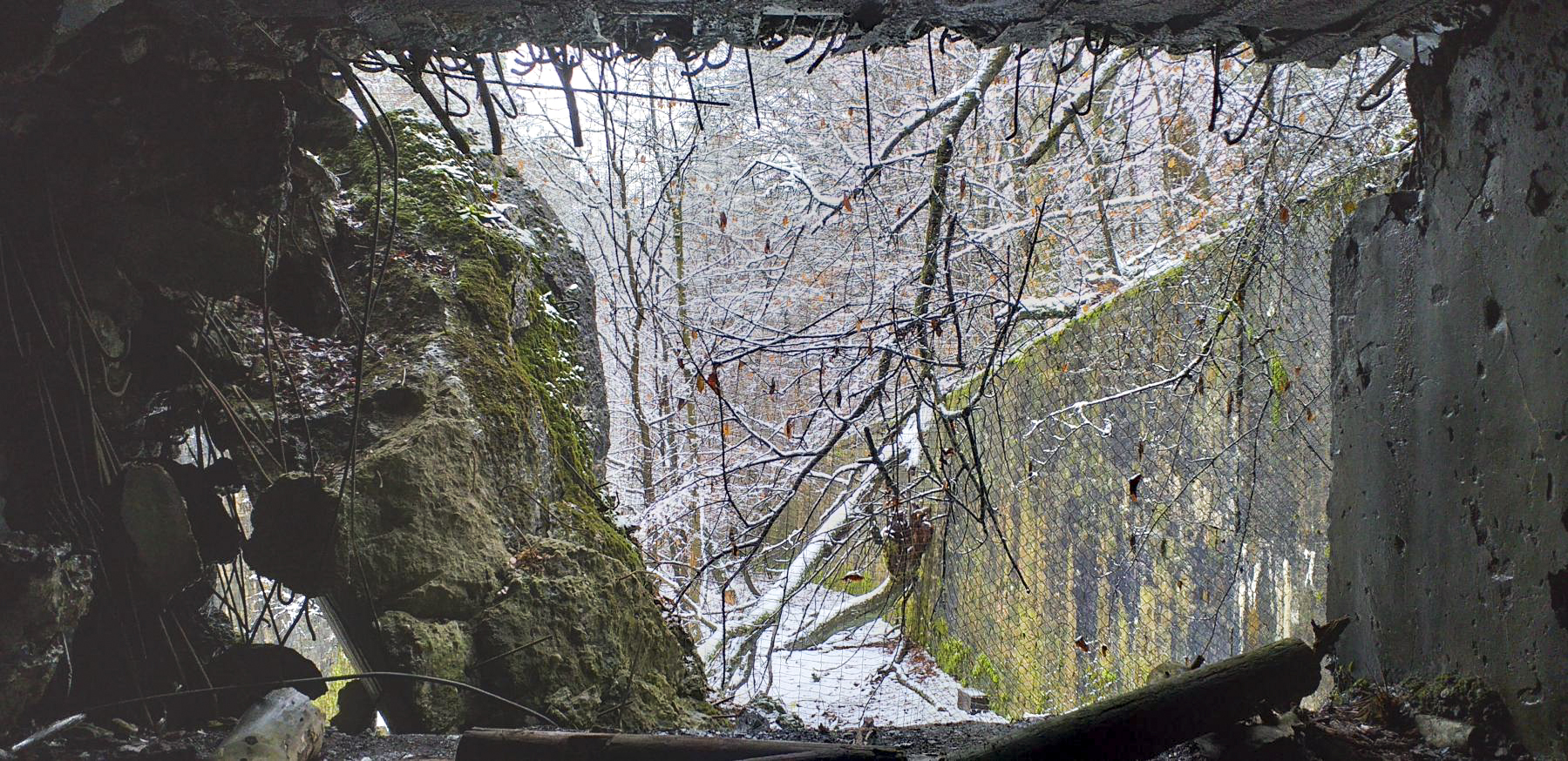 Ligne Maginot - HOCHWALD C5 - (Casemate d'infanterie) - Vue depuis la chambre de tir sur le fossé - Gregory Fuchs