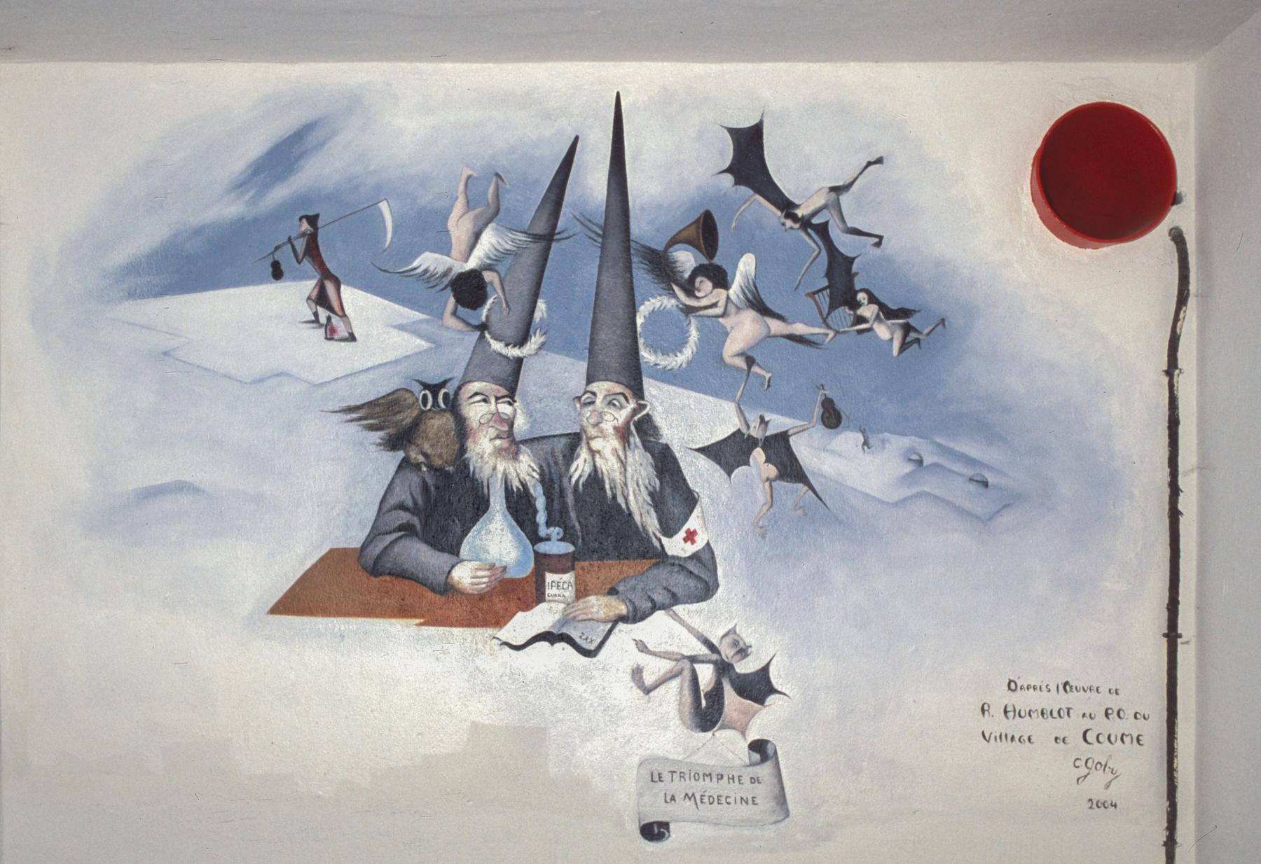 Ligne Maginot - BOIS KARRE - A12 - (Ouvrage d'infanterie) - Reproduction faite dans l'ouvrage de l'une des peintures murales de l'ouvrage de Coume Village par Mme GOBY - MANSUY Michel