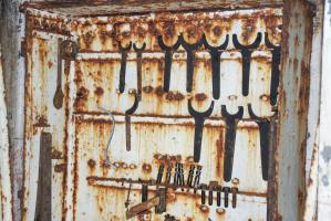 Ligne Maginot - MICHELSBERG - A22 - (Ouvrage d'artillerie) - Bloc 5
L'armoire à outils pour l'entretien de la tourelle.