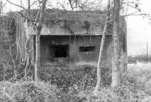 Ligne Maginot - 476 - BASSIN LOUIS ARMAND 1 - (Blockhaus pour canon) - Façade frontale avec les créneaux pour canon et mitrailleuse