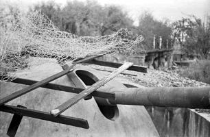 Ligne Maginot - OUVRAGE NEY-RAPP - (Position d'artillerie préparée) - La cuve ouest et son canon de 10 cm KiSL