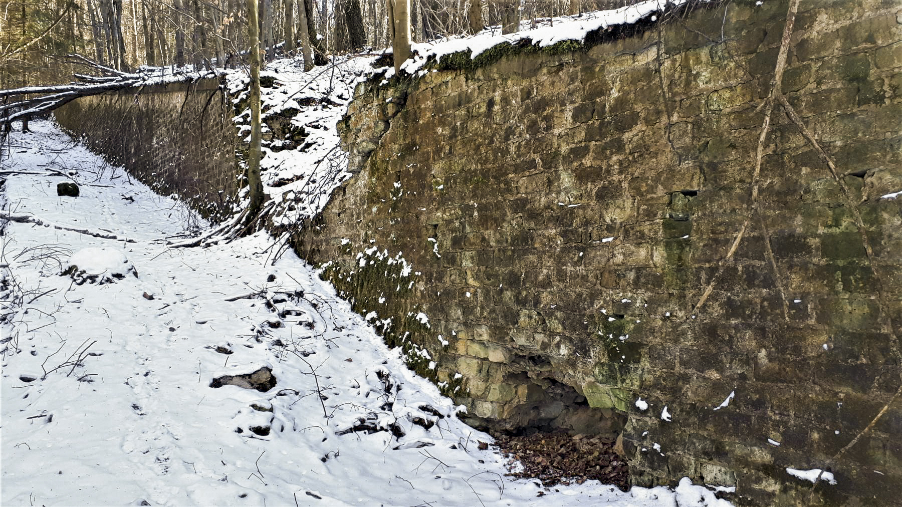 Ligne Maginot - HOCHWALD (fossé antichar du) (Obstacle antichar) - Le fossé antichar au niveau de la casemate C1 - Gregory Fuchs