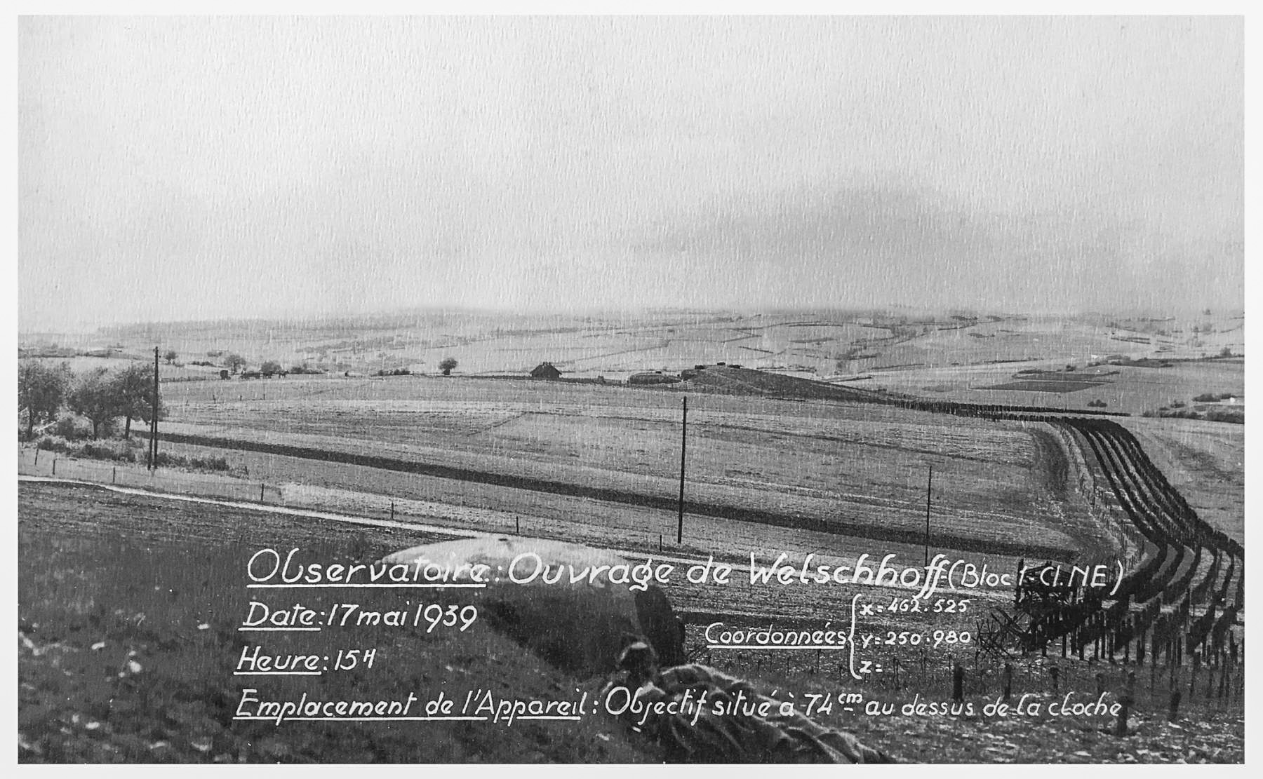 Ligne Maginot - NORD-OUEST DE SINGLING DROITE - (Casemate d'infanterie - Simple) - Vue depuis le bloc 1 de l'ouvrage du Welschhoff - Armée