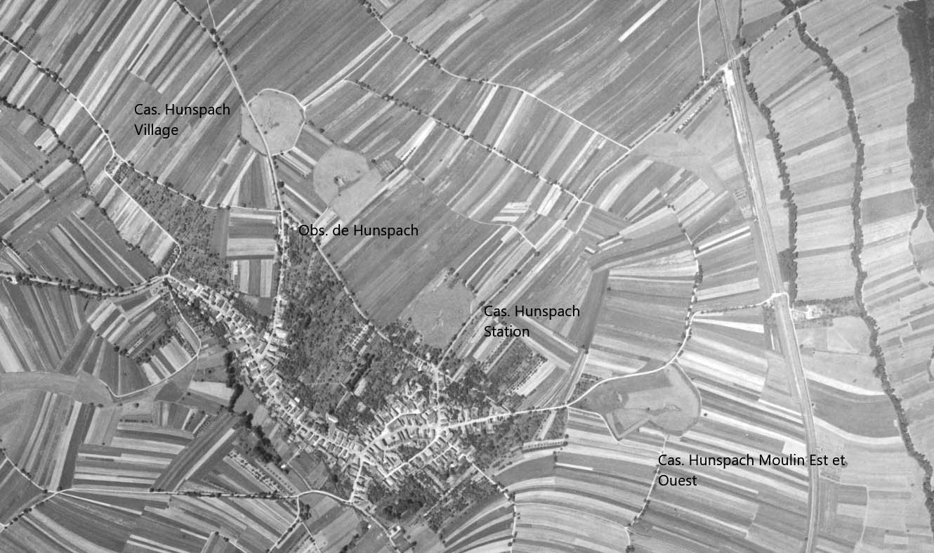 Ligne Maginot - IGN HUNSPACH - Photo IGN de la LPR au niveau de Hunspach - IGN - Géoportail 1961