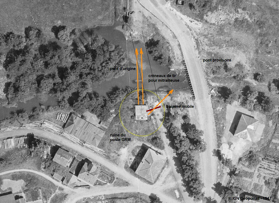 Ligne Maginot - MF13 - LAUTERBOURG (GRM) - (Poste GRM - Maison Forte) -  - IGN - Géoportail 1946