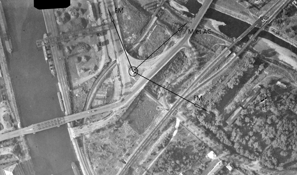Ligne Maginot - 440C - PONT VAUBAN - (Blockhaus pour canon) -  - IGN - Géoportail 1947