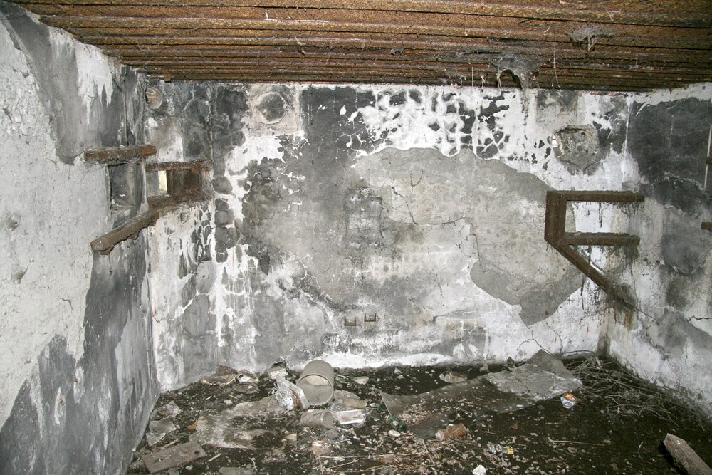 Ligne Maginot - 476 - BASSIN LOUIS ARMAND 1 - (Blockhaus pour canon) - Chambre de tir
Créneaux de défense rapprochée et support du ventilateur - Alain Perouffe