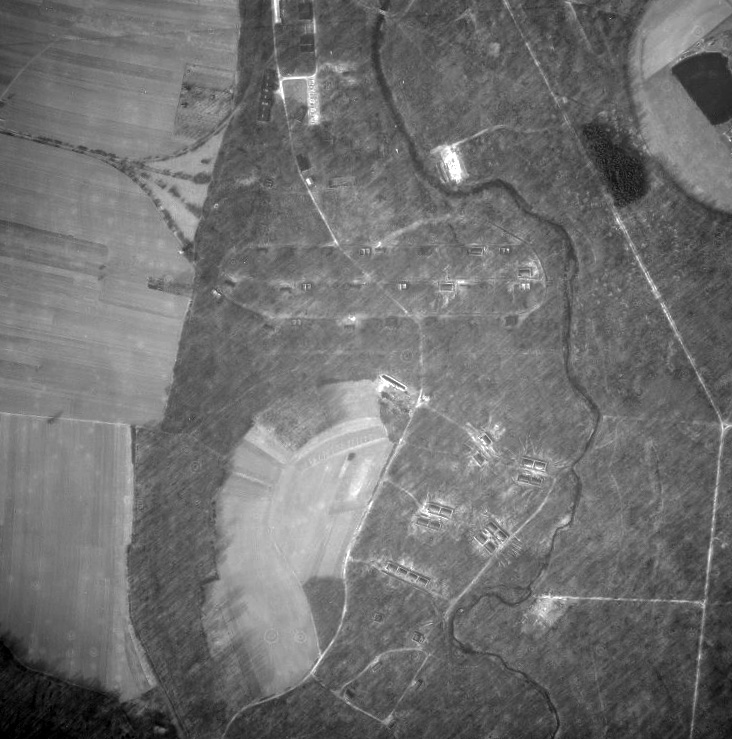 Ligne Maginot - GANZAU - (Dépôt de Munitions) - Vue générale du Dépôt - IGN - Géoportail 1950
