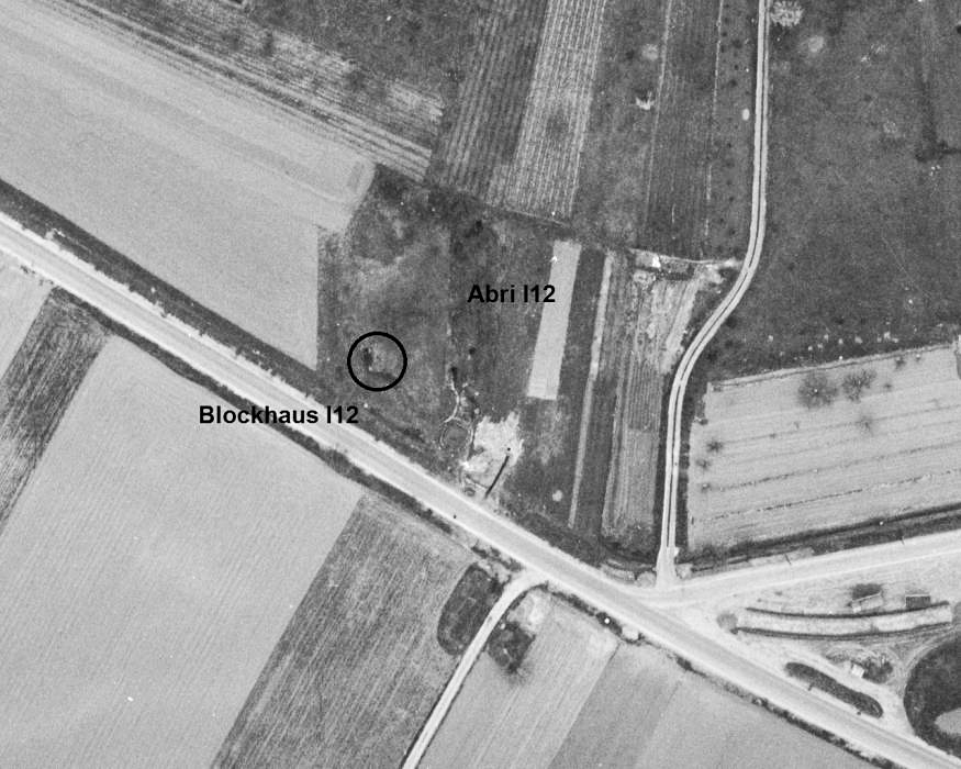 Ligne Maginot - I12 - (Abri) -  - IGN - Géoportail 1964