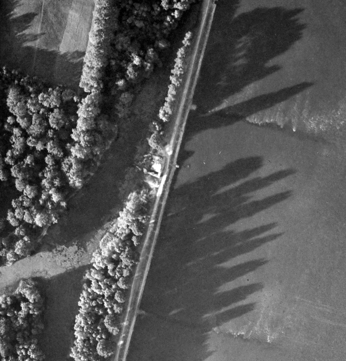 Ligne Maginot - KINZIG NORD - (Casemate d'infanterie - double) - Vue aérienne de la casemate - IGN - Géoportail 1947