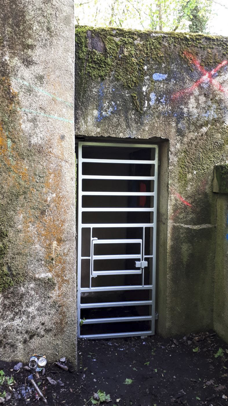 Ligne Maginot - OBERJAEGERHOFF - (Abri) - L'entrée est condamnée par une forte grille
Le PC a été reconverti en abri pour chauves souris - Gregory Fuchs