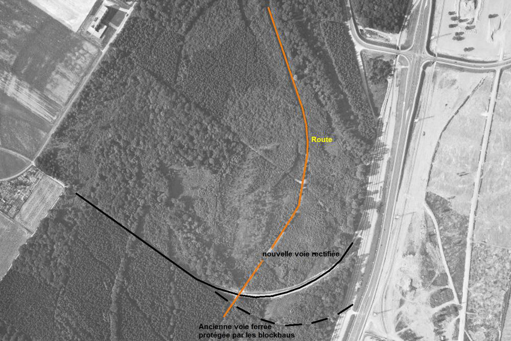 Ligne Maginot - PORT DU RHIN SUD  - (Blockhaus pour arme infanterie) - Photo montrant les travaux de réaménagement de zone en 1968 - IGN - Géoportail 1969