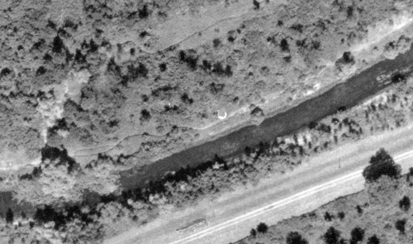 Ligne Maginot - PORT DU RHIN SUD 12 - (Blockhaus pour arme infanterie) - Le blockhaus Port du Rhin Sud 12 - IGN - Géoportail 1950