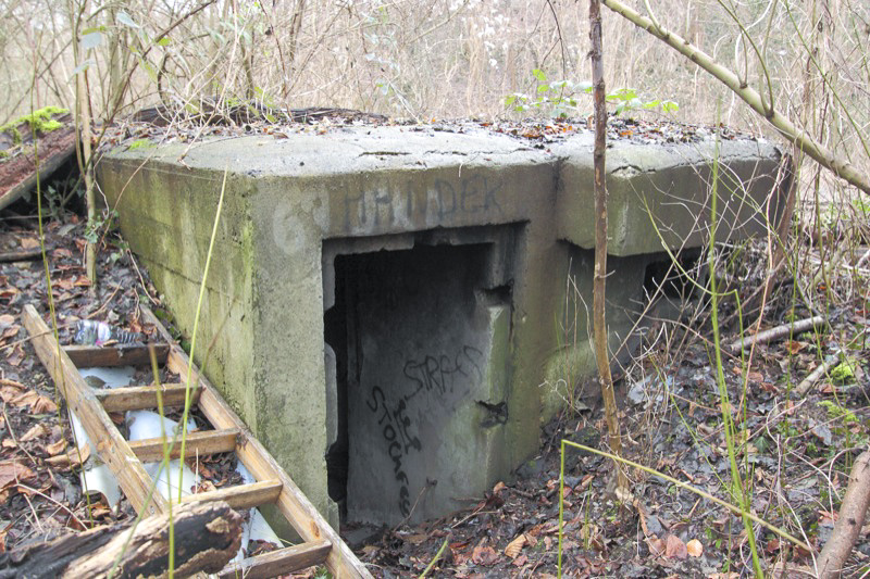 Ligne Maginot - PORT du RHIN Sud 21 ( Blockhaus pour arme infanterie ) - L'entrée du blockhaus - Les Gardiens du Rhin