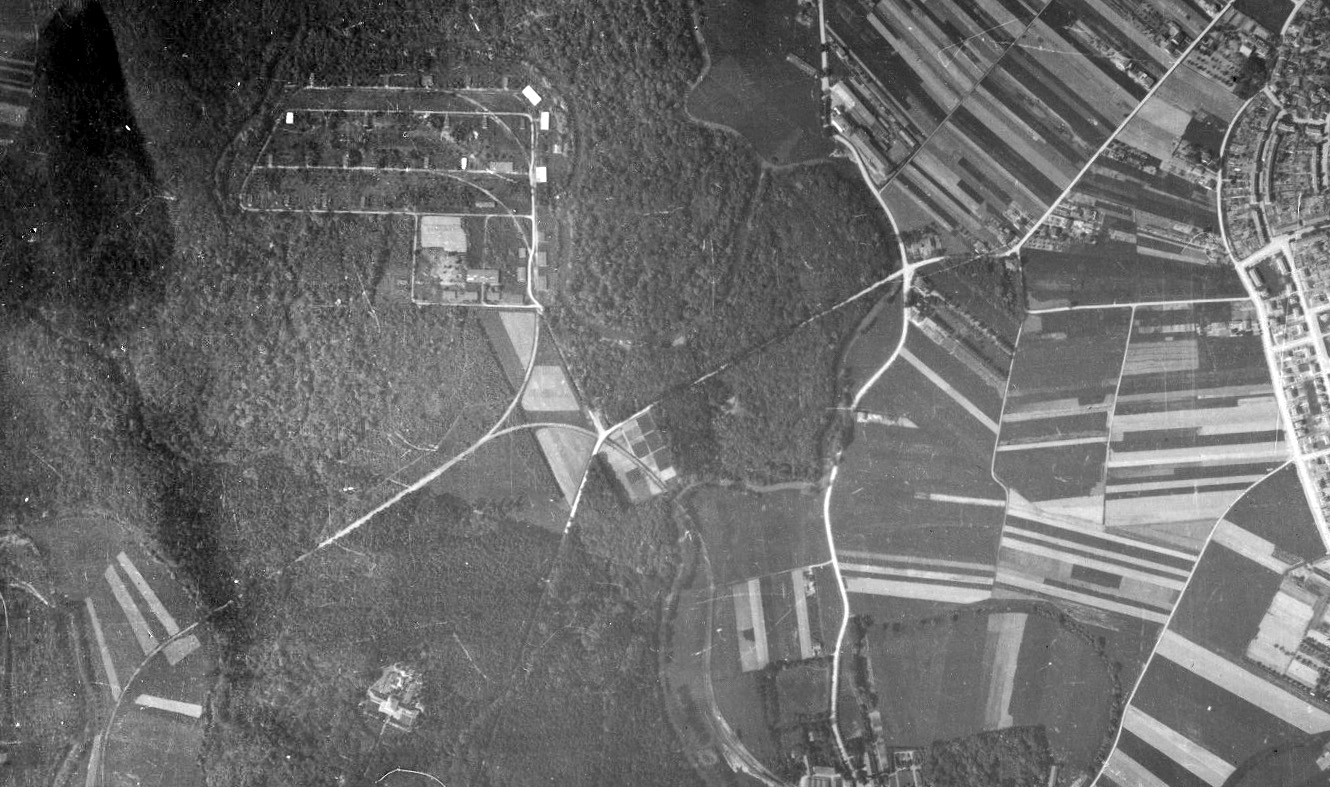 Ligne Maginot - SCHWARZWASSER - (Dépôt de Munitions) - Le dépôt et une partie de l'embranchement ferroviaire en 1932 - IGN - Géoportail 1932