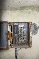Ligne Maginot - CAMPAOST - (Chambre de coupure) - Intérieur de la chambre de coupure
Boitier de protection pour six lignes de campagne, modifié après guerre lors de la refection du réseau