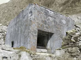 Ligne Maginot - LA ROUE - (Ouvrage d'infanterie) - Le bloc 1
Le camouflage peint se devine encore